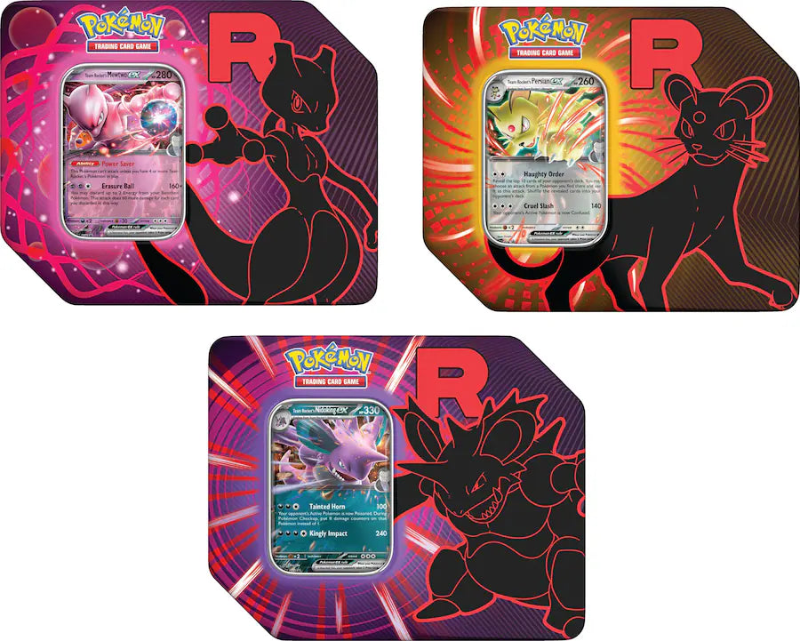Pokémon - Trading Card Game: Team Rocket Tin - Styles May Vary
