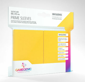 Game Genic Sleeves: Yellow Standard Size Prime Sleeves (100ct)