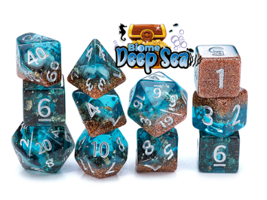 Inclusion Dice - 'Biome: Deep Sea' (7-die)