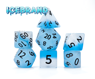Sea Glass Dice - 'Icebrand' (7-die)