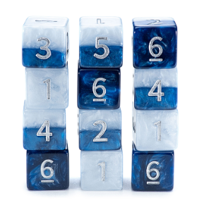 Halfsies Dice - 'Police Box' (12 d6)