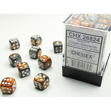12mm 36d6 Gemini: Copper-Steel/White