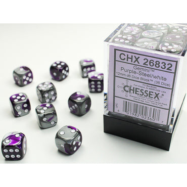 12mm 36d6 Gemini: Purple-Steel/White