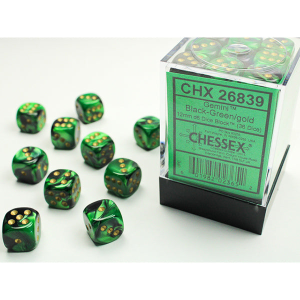 12mm 36d6 Gemini: Black-Green/Gold Categories: