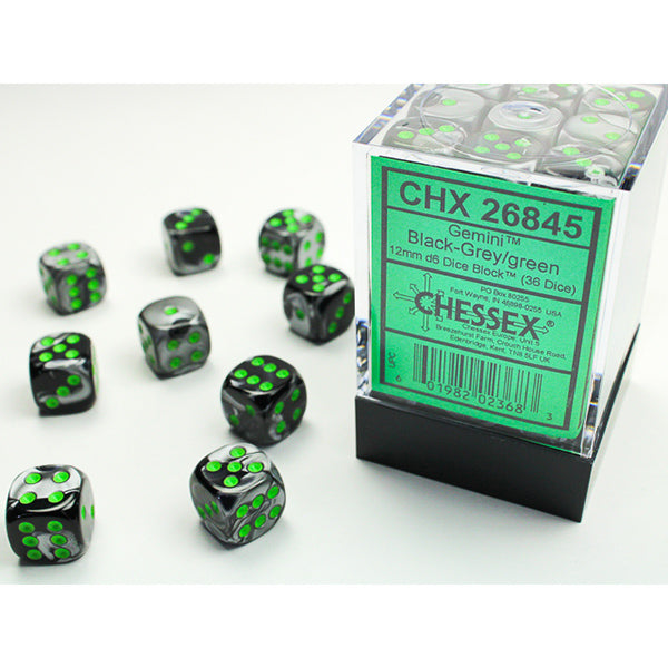 12mm 36d6 Gemini: Black-Grey/Green