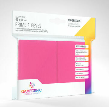 Game Genic Sleeves: Pink Standard Size Prime Sleeves (100ct)