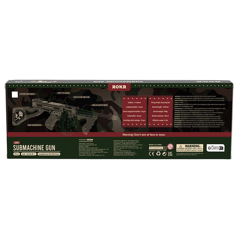 Submachine Gun Rubber Band Gun