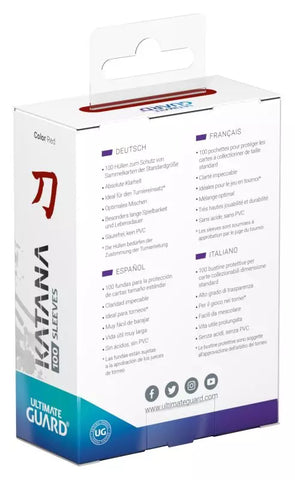 Standard Katana Card Sleeves 100ct (Red)