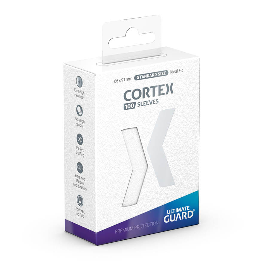 CORTEX SLEEVES: STANDARD SIZE MATTE WHITE (100CT)